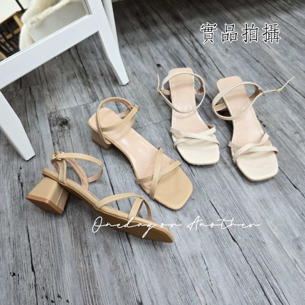 交叉線條低跟涼鞋 一字 細帶 方頭 低跟 羅馬鞋 舒適軟Q底 休閒涼鞋 跟鞋 高跟涼鞋 粗跟涼鞋 涼鞋 女鞋 X8259-細節圖9