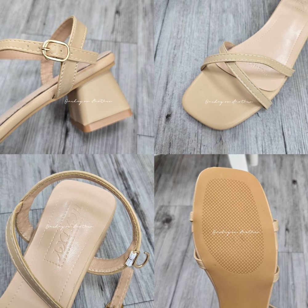 交叉線條低跟涼鞋 一字 細帶 方頭 低跟 羅馬鞋 舒適軟Q底 休閒涼鞋 跟鞋 高跟涼鞋 粗跟涼鞋 涼鞋 女鞋 X8259-細節圖10