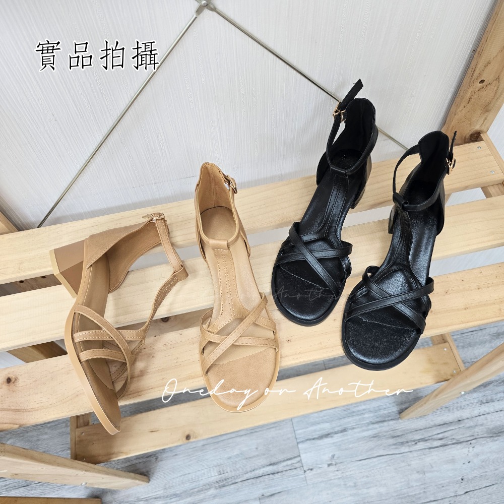 編織簍空金屬釦低跟涼鞋 復古交叉 百搭 魚骨涼鞋 羅馬涼鞋 平底 低跟 露趾 涼鞋 舒適軟Q底 休閒涼鞋 G2632-細節圖8