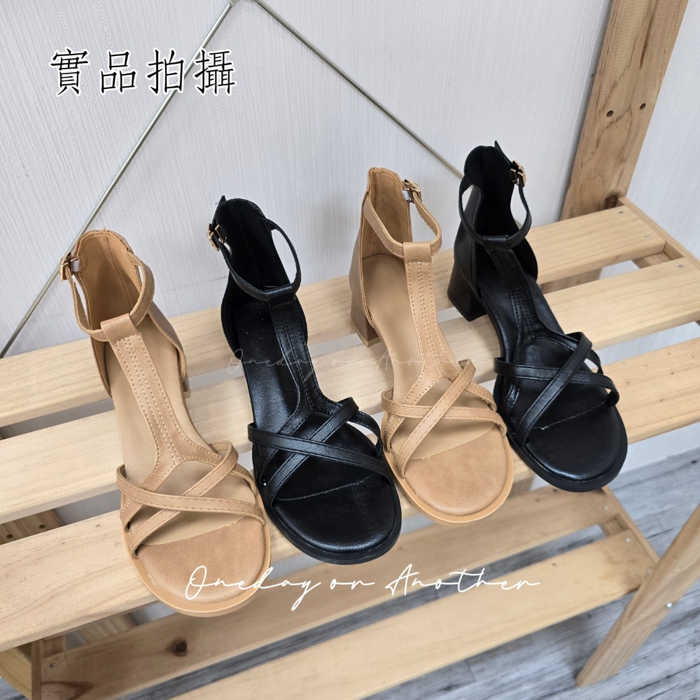 編織簍空金屬釦低跟涼鞋 復古交叉 百搭 魚骨涼鞋 羅馬涼鞋 平底 低跟 露趾 涼鞋 舒適軟Q底 休閒涼鞋 G2632-細節圖11