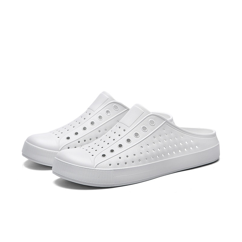 大尺碼45 防水洞洞鞋 輕量休閒 沙灘鞋 透氣情侶鞋 拖鞋 包頭鞋 情侶鞋 透氣涼鞋 防滑防水 休閒鞋 大尺碼QQ570-規格圖10