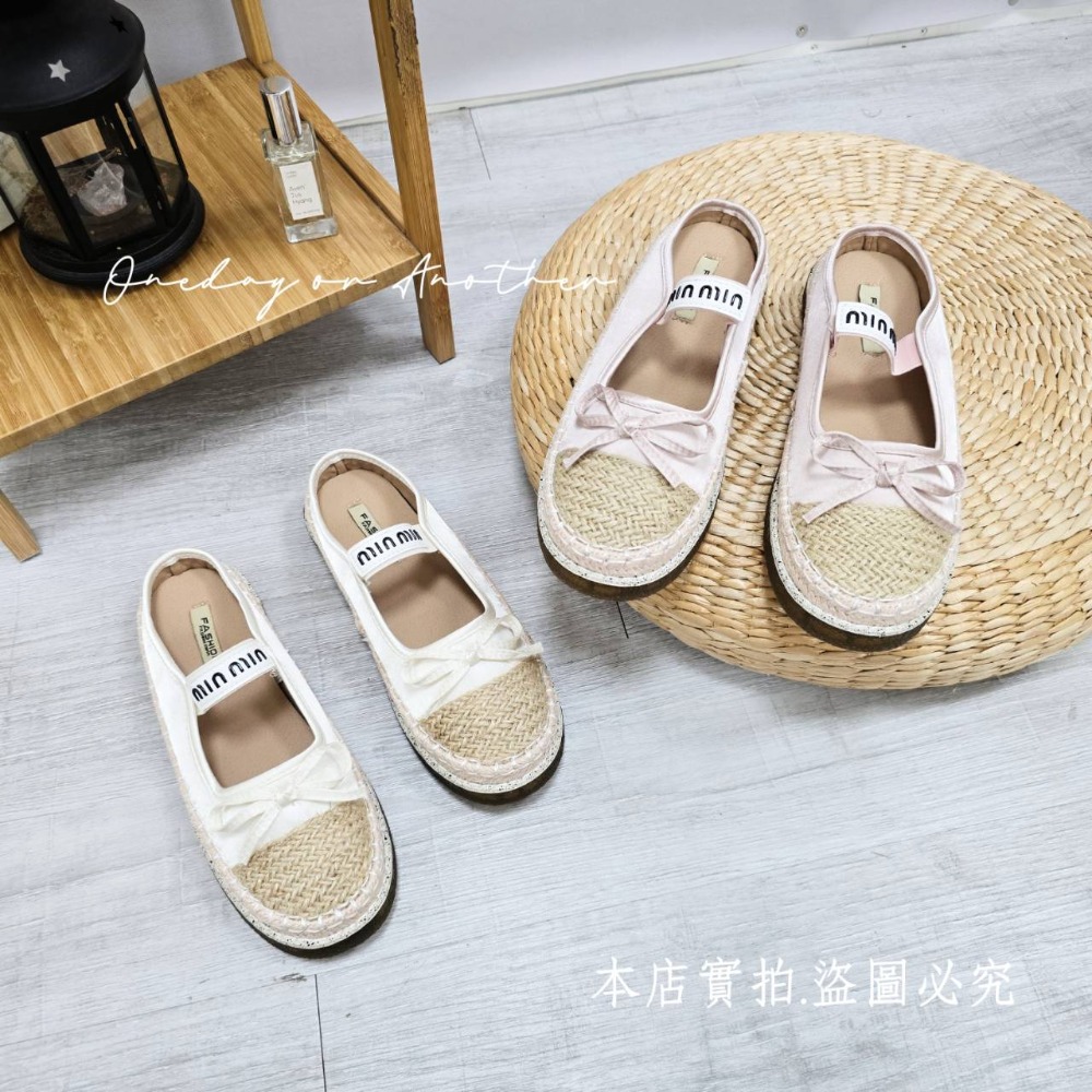 質感草編蝴蝶結涼鞋 厚底休閒鞋 女生防滑半拖鞋 甜美可愛穆勒鞋 夏季百搭懶人鞋 ins風休閒女鞋 透氣好穿舒適鞋5698-細節圖10