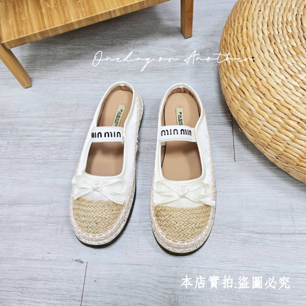 質感草編蝴蝶結涼鞋 厚底休閒鞋 女生防滑半拖鞋 甜美可愛穆勒鞋 夏季百搭懶人鞋 ins風休閒女鞋 透氣好穿舒適鞋5698-規格圖11
