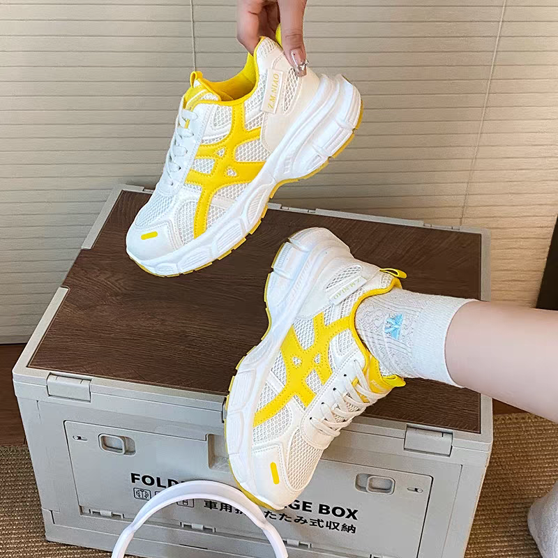 爆款厚底運動鞋 女生增高休閒鞋 韓系百搭跑步鞋 網布透氣球鞋 學生百搭老爹鞋 夏季舒適慢跑鞋 防滑耐磨休閒運動鞋G60-細節圖2