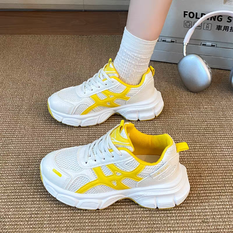 爆款厚底運動鞋 女生增高休閒鞋 韓系百搭跑步鞋 網布透氣球鞋 學生百搭老爹鞋 夏季舒適慢跑鞋 防滑耐磨休閒運動鞋G60-細節圖4