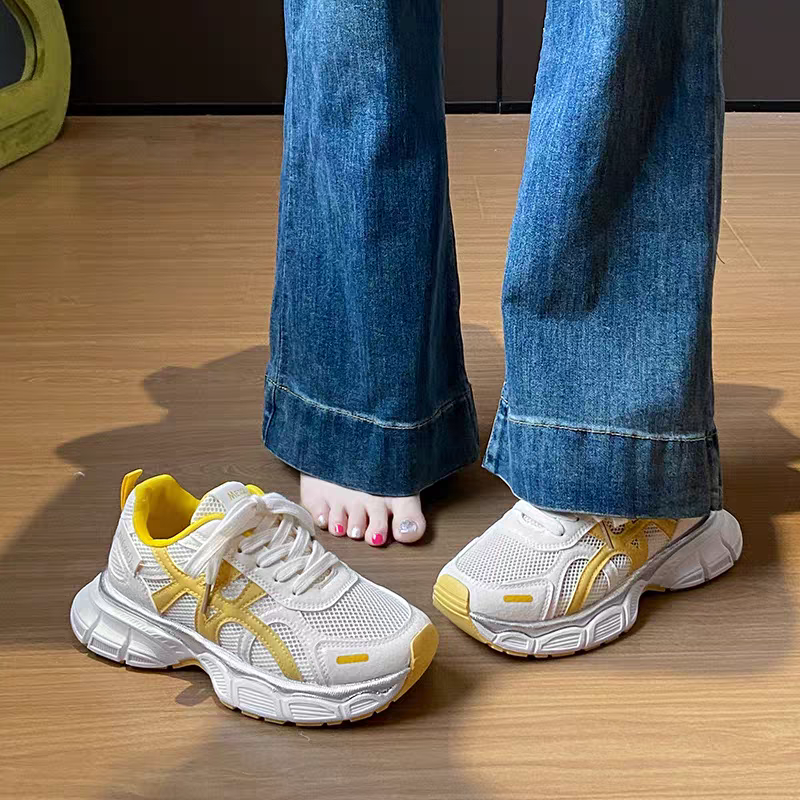 爆款厚底運動鞋 女生增高休閒鞋 韓系百搭跑步鞋 網布透氣球鞋 學生百搭老爹鞋 夏季舒適慢跑鞋 防滑耐磨休閒運動鞋G60-細節圖5