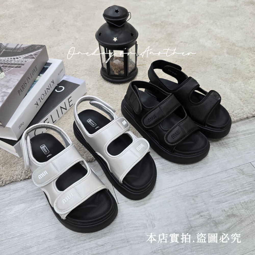 爆款厚底魔鬼氈涼鞋 女神百搭休閒鞋 夏季增高運動涼鞋 韓系潮流學生鞋 舒適防滑懶人鞋 戶外休閒涼鞋 女生必備 T8520-細節圖7