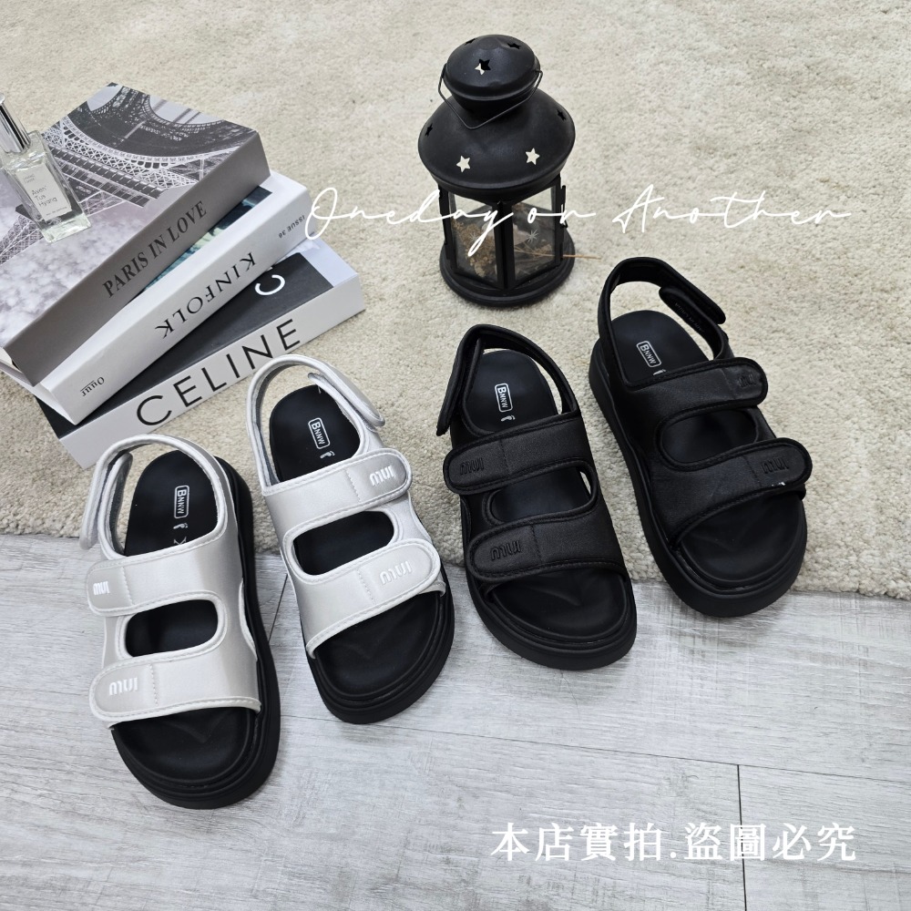 爆款厚底魔鬼氈涼鞋 女神百搭休閒鞋 夏季增高運動涼鞋 韓系潮流學生鞋 舒適防滑懶人鞋 戶外休閒涼鞋 女生必備 T8520-細節圖9