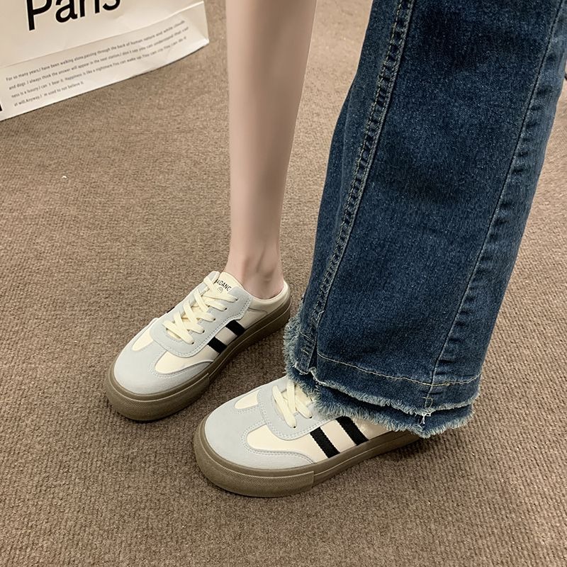 爆款厚底休閒小白鞋 韓系百搭運動鞋 學生必備板鞋 女神增高懶人鞋 夏季透氣休閒鞋 潮流復古球鞋 文青日系百搭鞋 6752-細節圖3