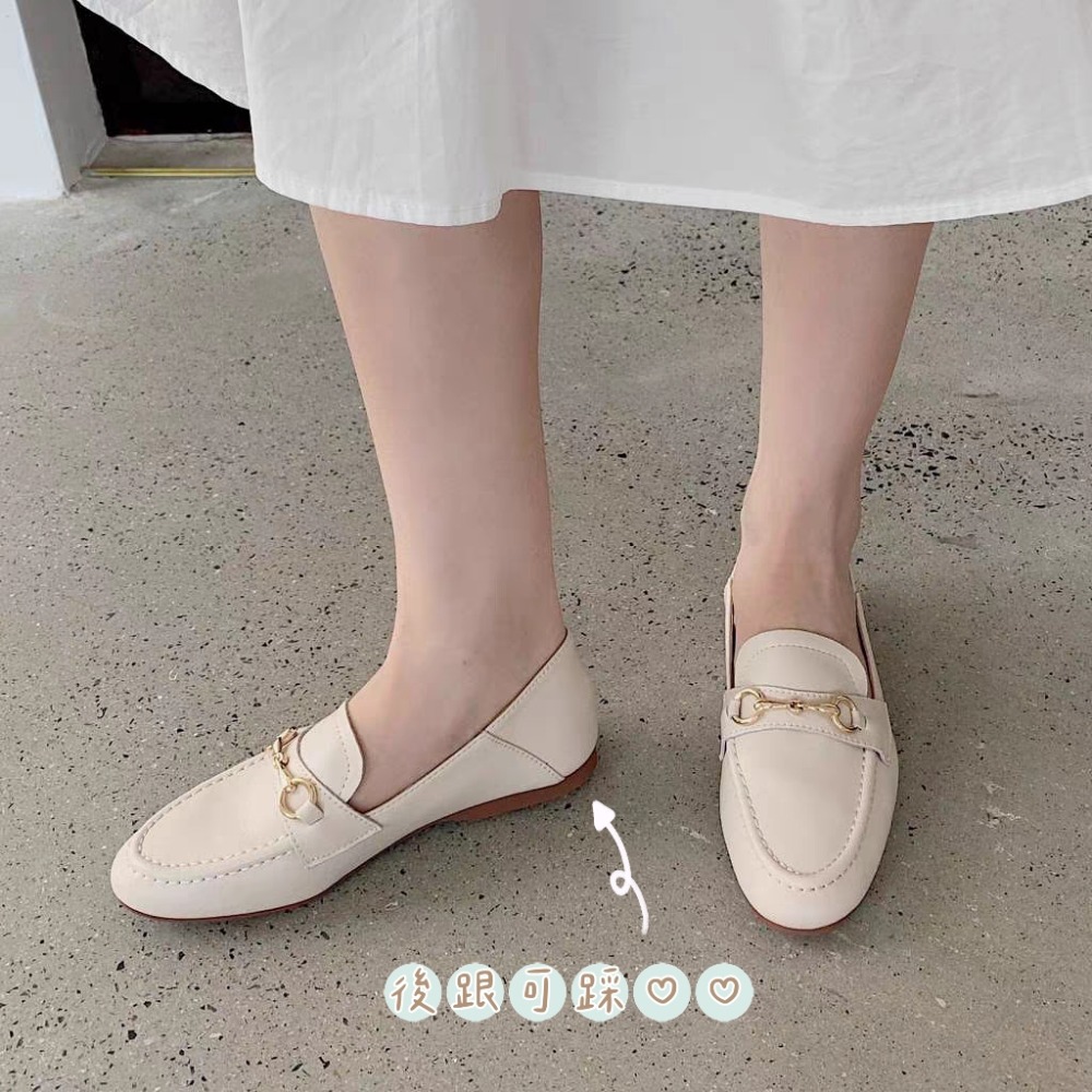 大尺碼36-43 韓國東大門 超軟Q皮革 氣墊底 豆豆鞋 休閒鞋 餅乾鞋 樂福鞋 小皮鞋 輕便鞋 娃娃鞋 G1206-細節圖6