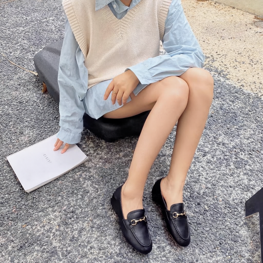 大尺碼36-43 韓國東大門 超軟Q皮革 氣墊底 豆豆鞋 休閒鞋 餅乾鞋 樂福鞋 小皮鞋 輕便鞋 娃娃鞋 G1206-細節圖9