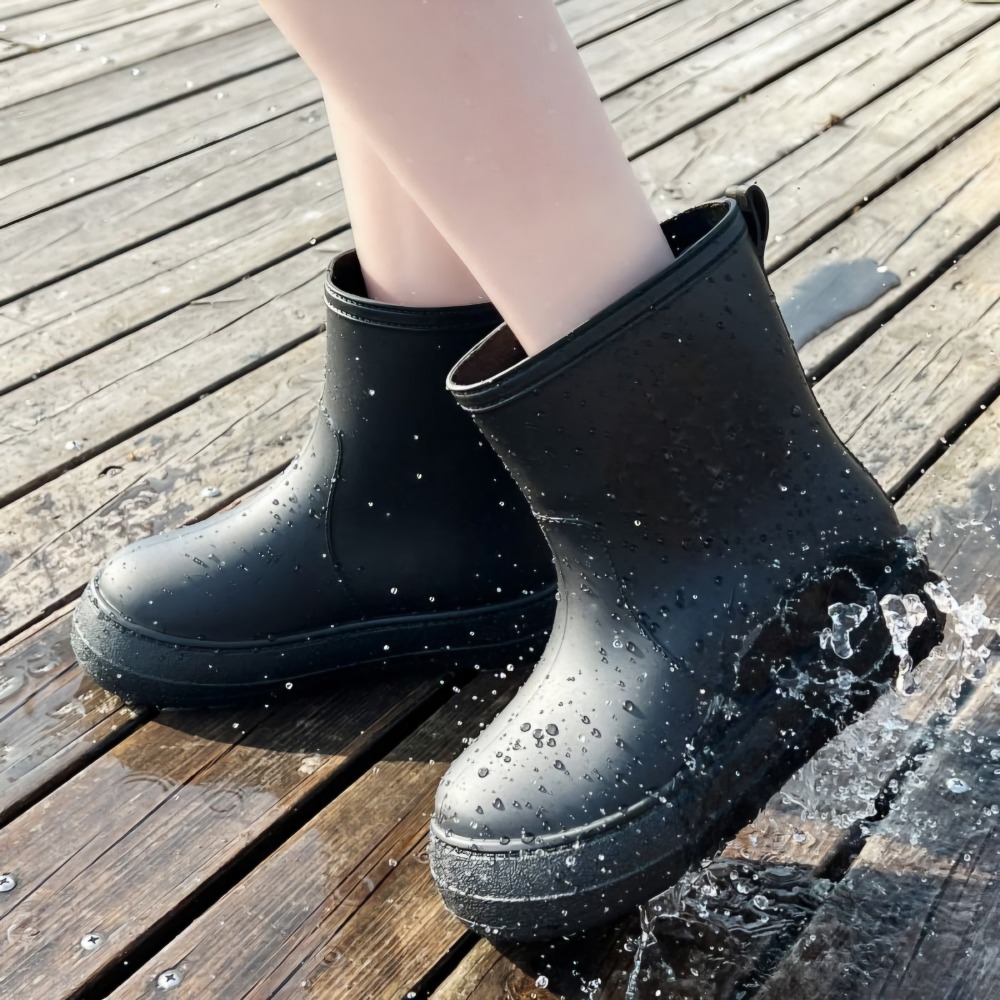 大尺碼 短筒雨靴 防水雨鞋 中筒靴子 短雨鞋 女鞋 鞋子 靴子 女生雨鞋 防水 雨靴 中筒雨鞋 防水靴 防滑QQ1658-細節圖3