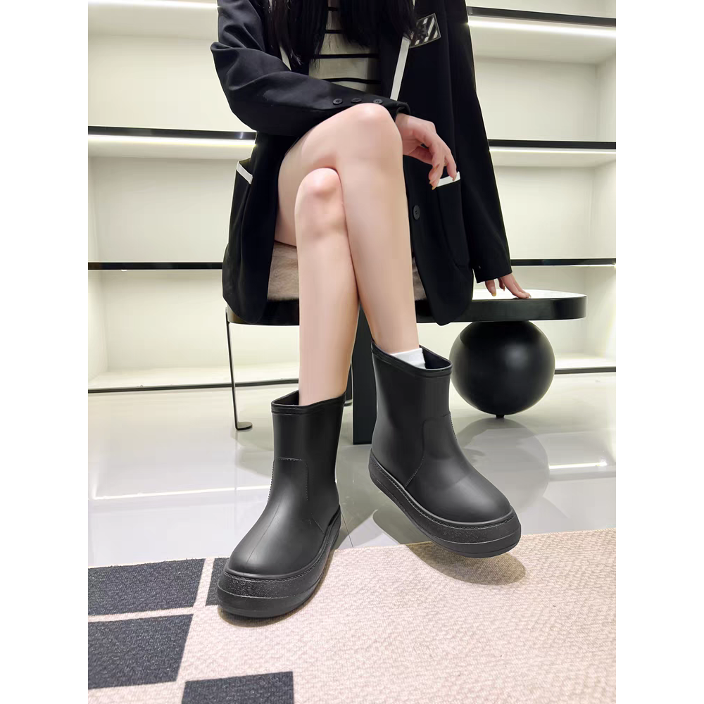 大尺碼 短筒雨靴 防水雨鞋 中筒靴子 短雨鞋 女鞋 鞋子 靴子 女生雨鞋 防水 雨靴 中筒雨鞋 防水靴 防滑QQ1658-細節圖4