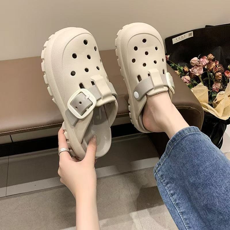 穆勒拖鞋 洞洞鞋 布希鞋 踩屎感拖鞋 戶外拖鞋 洞洞鞋 女鞋 涼鞋 穆勒鞋 拖鞋 懶人鞋 防水鞋 雨天必備 QQ0532-細節圖4