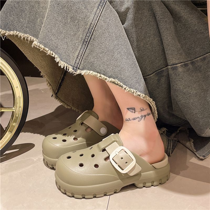 穆勒拖鞋 洞洞鞋 布希鞋 踩屎感拖鞋 戶外拖鞋 洞洞鞋 女鞋 涼鞋 穆勒鞋 拖鞋 懶人鞋 防水鞋 雨天必備 QQ0532-細節圖7