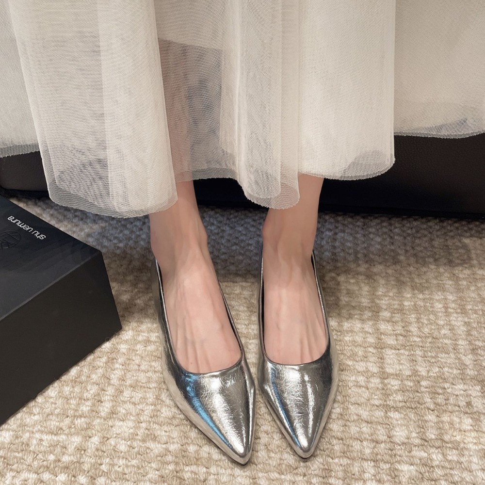 素面尖頭低跟包鞋 娃娃鞋 包鞋 通勤鞋 休閒鞋 樂福鞋 尖頭低跟 櫃姐 OL上班 舒適 豆豆鞋 工作鞋 面試鞋 510-細節圖3