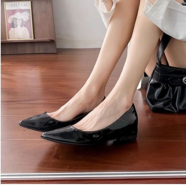 素面尖頭低跟包鞋 娃娃鞋 包鞋 通勤鞋 休閒鞋 樂福鞋 尖頭低跟 櫃姐 OL上班 舒適 豆豆鞋 工作鞋 面試鞋 510-細節圖6