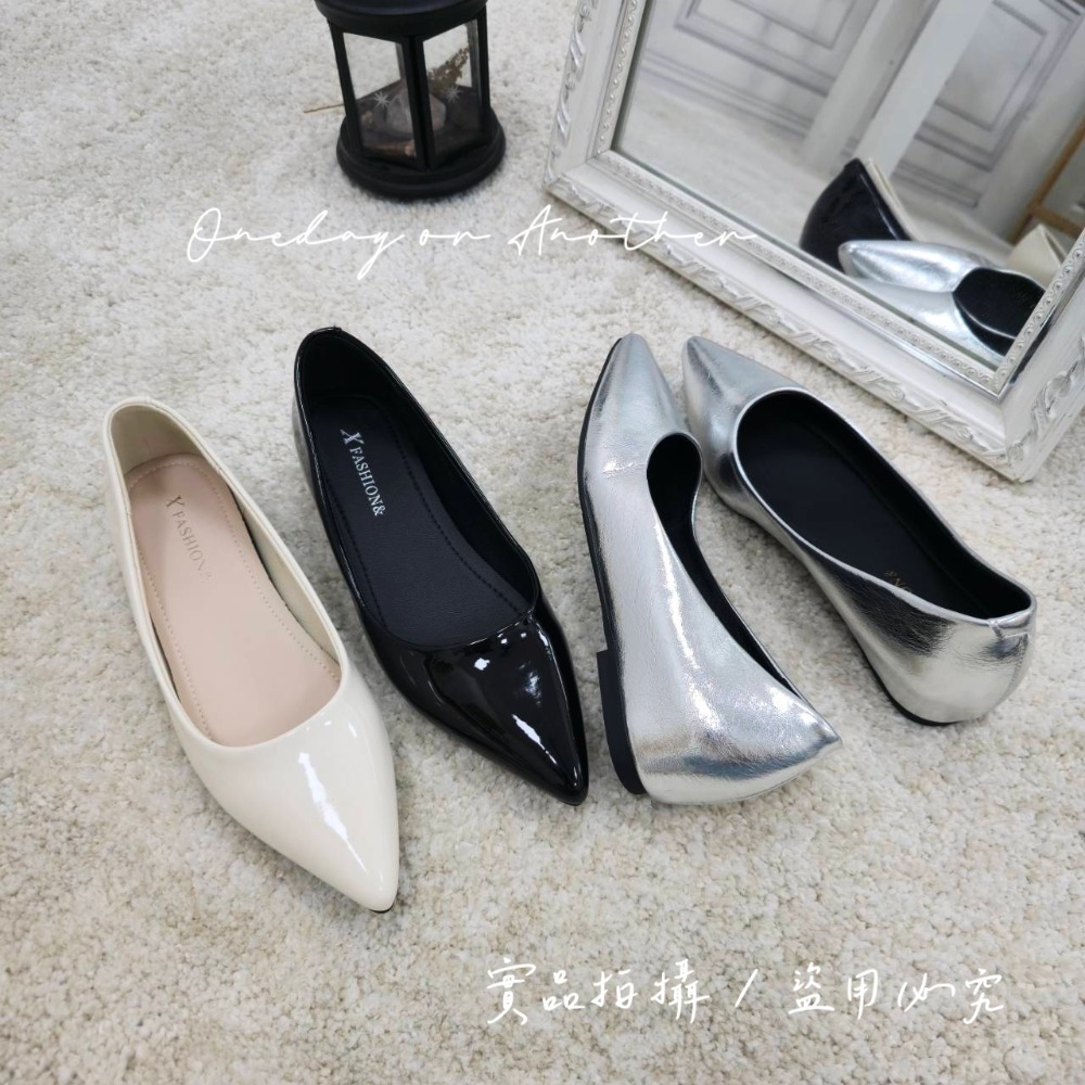 素面尖頭低跟包鞋 娃娃鞋 包鞋 通勤鞋 休閒鞋 樂福鞋 尖頭低跟 櫃姐 OL上班 舒適 豆豆鞋 工作鞋 面試鞋 510-細節圖10