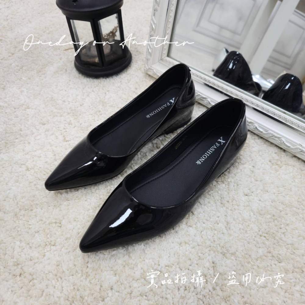 素面尖頭低跟包鞋 娃娃鞋 包鞋 通勤鞋 休閒鞋 樂福鞋 尖頭低跟 櫃姐 OL上班 舒適 豆豆鞋 工作鞋 面試鞋 510-規格圖11