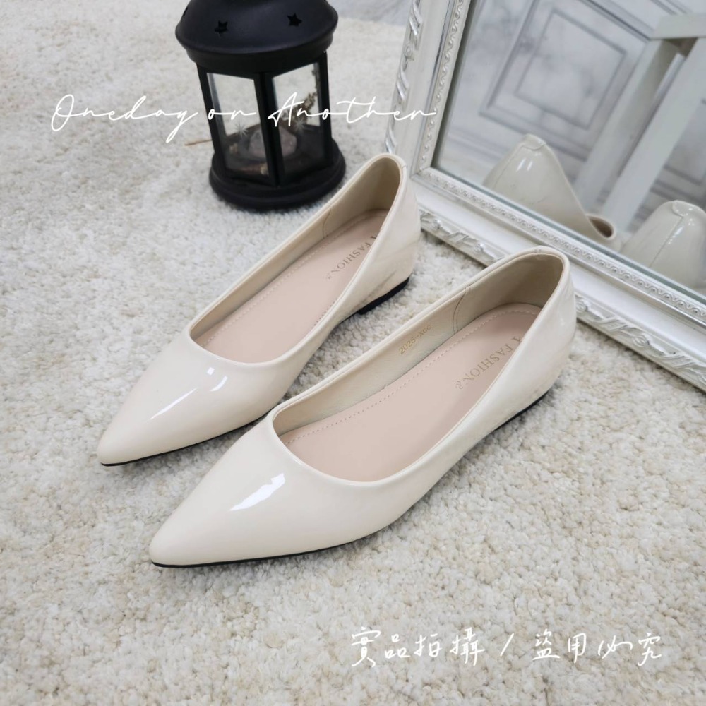 素面尖頭低跟包鞋 娃娃鞋 包鞋 通勤鞋 休閒鞋 樂福鞋 尖頭低跟 櫃姐 OL上班 舒適 豆豆鞋 工作鞋 面試鞋 510-規格圖11