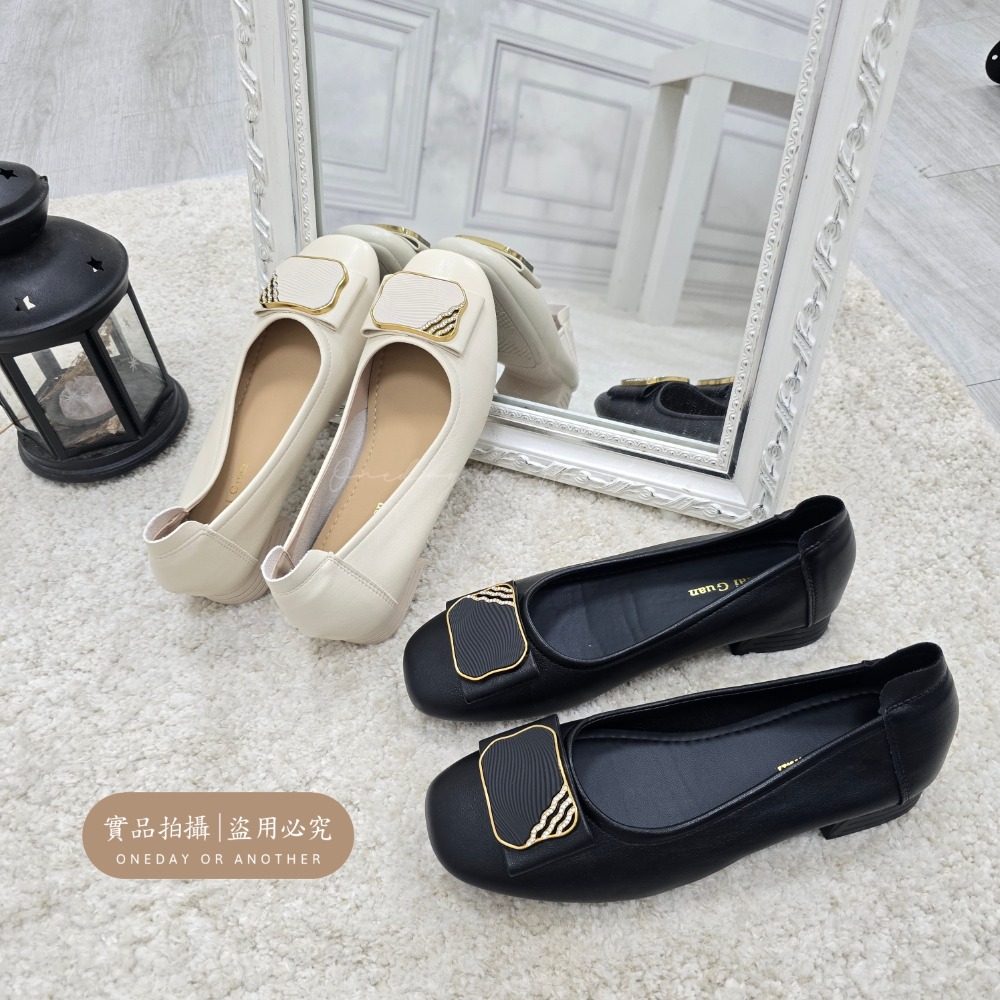 超軟Q防滑效果佳 粗跟包鞋 低跟鞋 低跟包鞋 粗跟鞋 粗跟包鞋 上班鞋 面試鞋 包鞋 方頭低跟鞋 防磨腳設計 25097-細節圖5