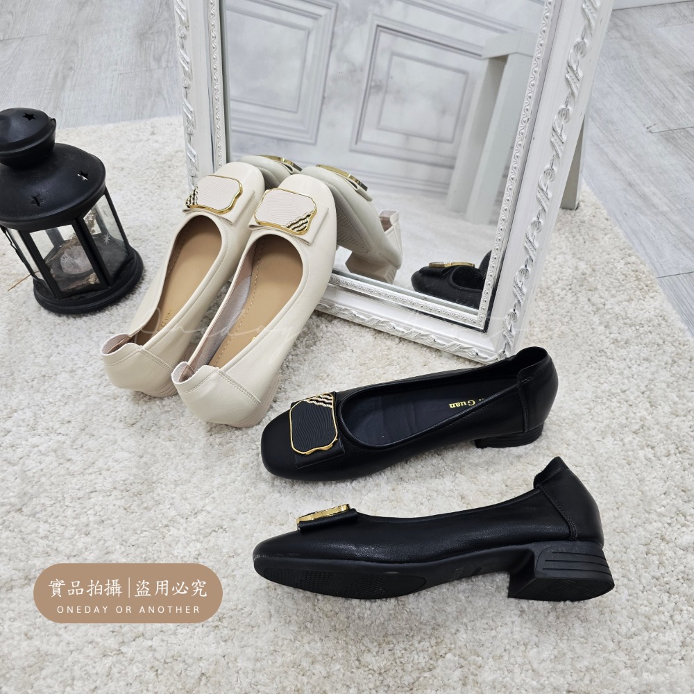 超軟Q防滑效果佳 粗跟包鞋 低跟鞋 低跟包鞋 粗跟鞋 粗跟包鞋 上班鞋 面試鞋 包鞋 方頭低跟鞋 防磨腳設計 25097-細節圖6