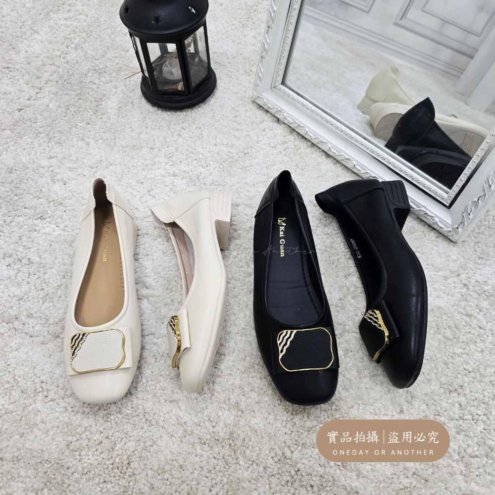 超軟Q防滑效果佳 粗跟包鞋 低跟鞋 低跟包鞋 粗跟鞋 粗跟包鞋 上班鞋 面試鞋 包鞋 方頭低跟鞋 防磨腳設計 25097-細節圖7