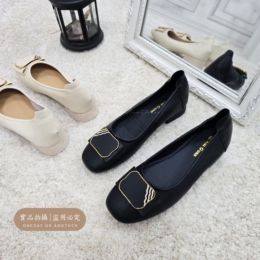 超軟Q防滑效果佳 粗跟包鞋 低跟鞋 低跟包鞋 粗跟鞋 粗跟包鞋 上班鞋 面試鞋 包鞋 方頭低跟鞋 防磨腳設計 25097-細節圖8