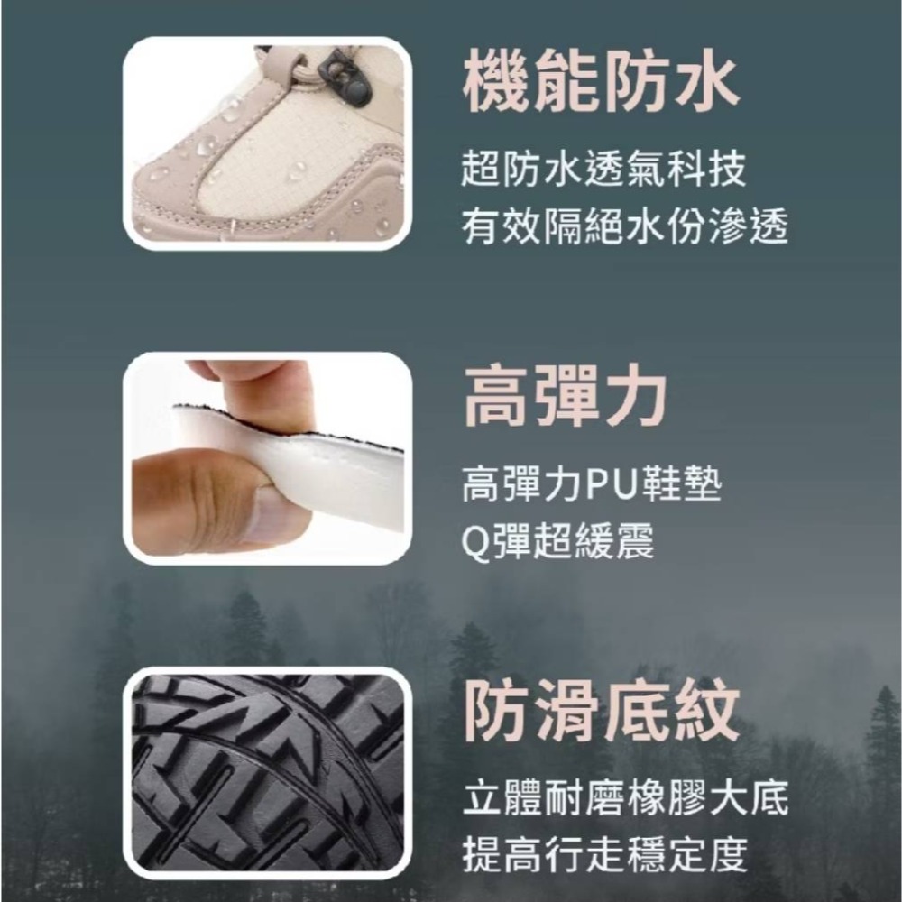 G.P 高筒防水登山休閒鞋 防水防滑 耐磨輕便徒步鞋女 女款高幫登山靴 女士爬山鞋女 野露露營旅遊沙漠靴 P112W-細節圖4