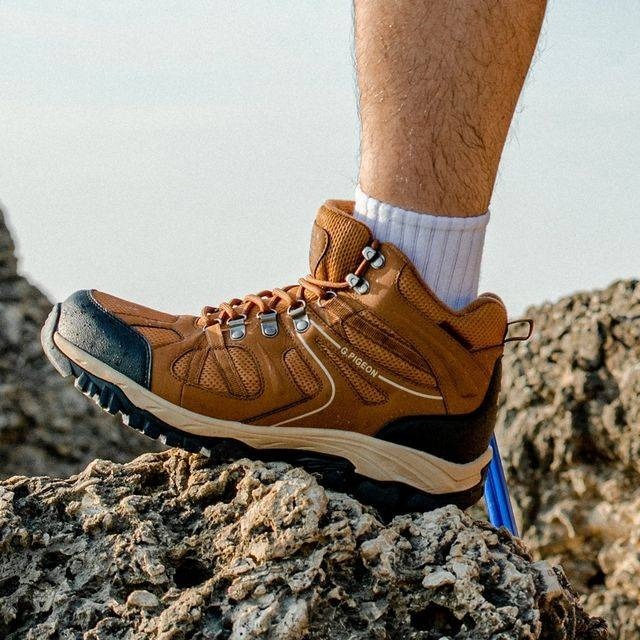 G.P 啟蒙男款高筒防水登山休閒鞋 戶外登山鞋 防水防滑透氣 大碼戶外運動鞋 高幫防水登山爬山踏青鞋男鞋攀岩P8873M-細節圖5