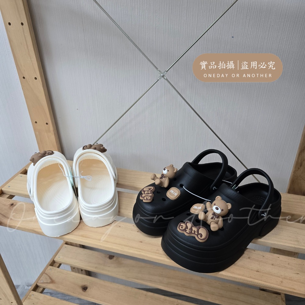 趣味立體小熊 eva洞洞鞋 可愛卡通洞洞鞋 厚底洞洞鞋 增高洞洞鞋 洞洞鞋 配件 洞洞拖鞋 防水拖鞋 QQ8182-細節圖10