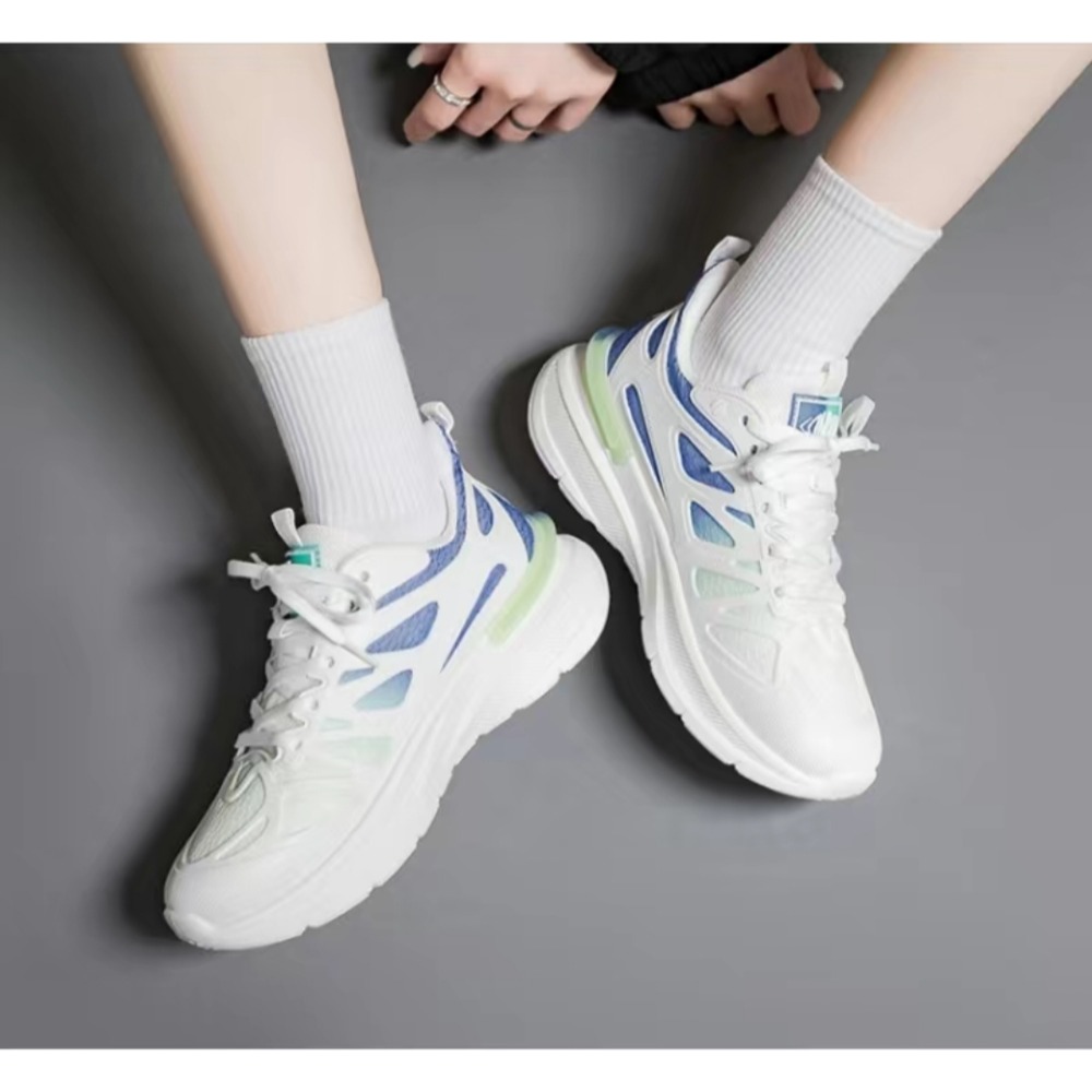 久穿久站不累腳 大尺碼44 女鞋 運動鞋 跑鞋 減震布鞋 休閒運動鞋 網面超輕 防滑 輕便透氣 時尚韓版 F8825M-細節圖8