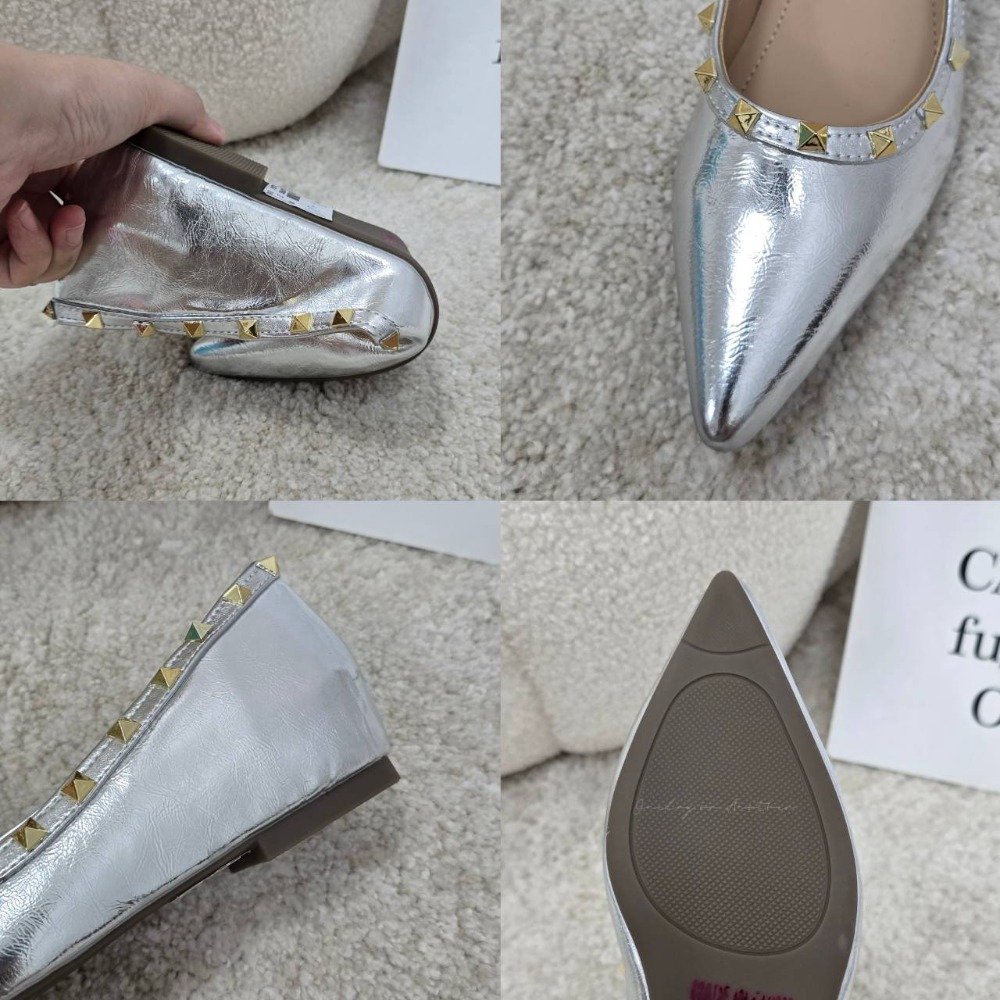 韓國東大門 尖頭平底鞋 鉚釘鞋 亮面尖頭鞋 OL通勤鞋 約會鞋 女鞋 瑪麗珍風格 時尚百搭鞋 上班鞋 低跟尖頭鞋 328-細節圖9