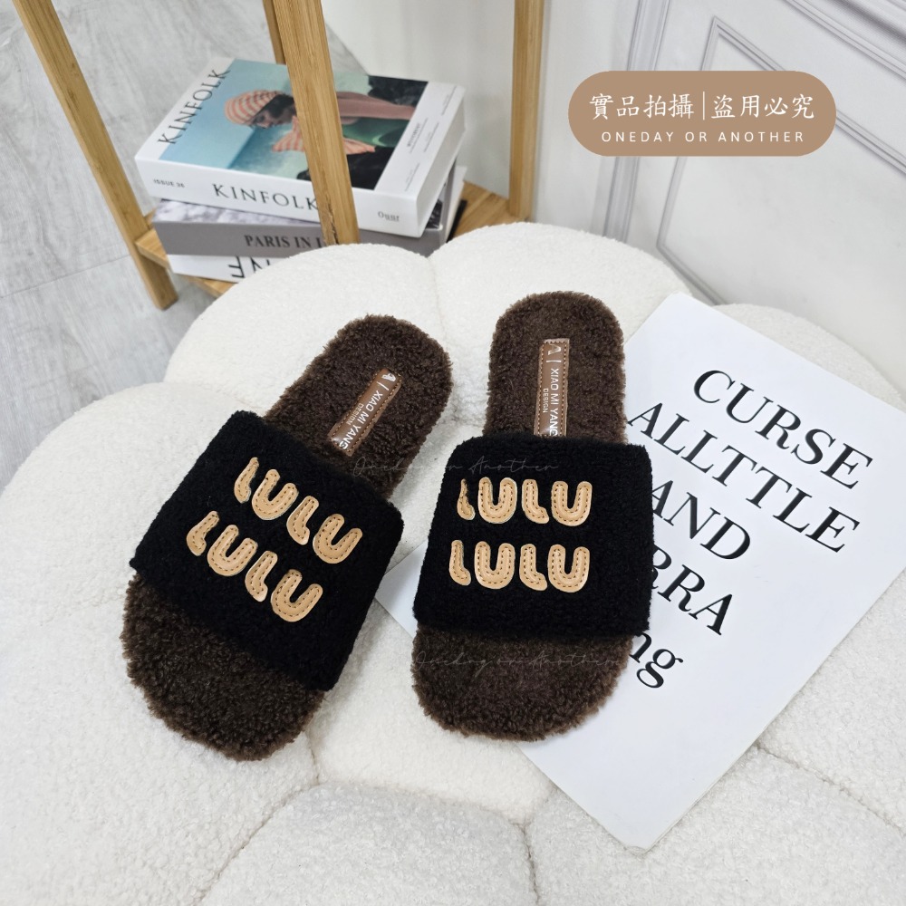 韓國東大門 大尺碼42 厚底一字毛毛拖鞋 保暖拖鞋 毛毛拖鞋 居家拖鞋 外穿拖鞋 厚底拖鞋 室內拖鞋 家居拖鞋 722A-規格圖11