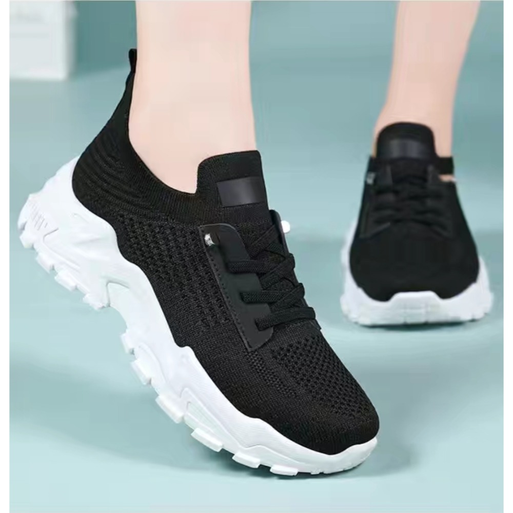 免綁鞋帶 大尺碼41 女鞋 運動鞋 跑鞋 減震布鞋 輕便透氣 時尚韓版 JM08-細節圖2