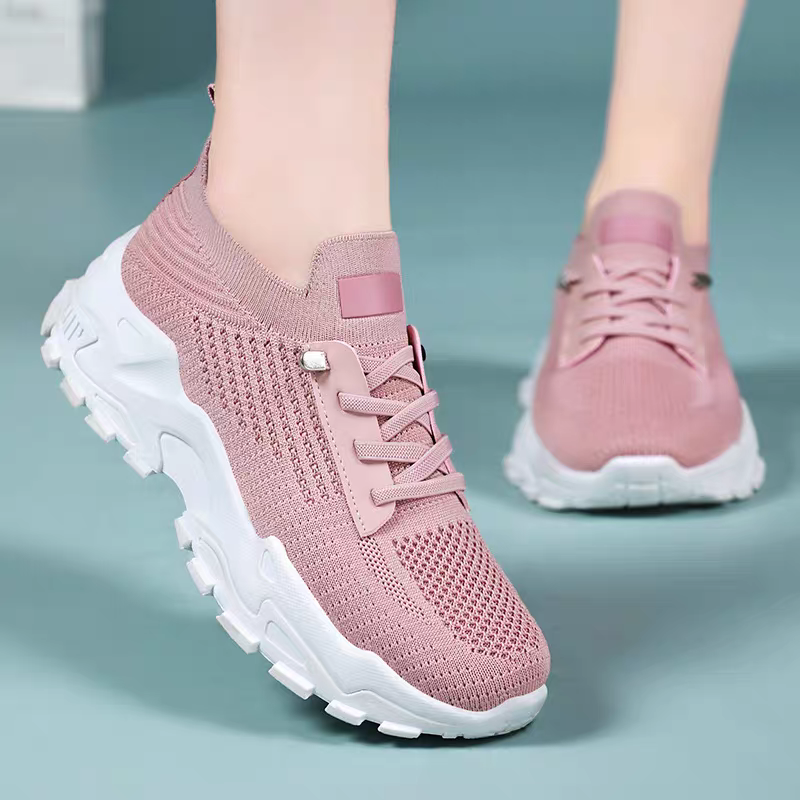 免綁鞋帶 大尺碼41 女鞋 運動鞋 跑鞋 減震布鞋 輕便透氣 時尚韓版 JM08-細節圖3