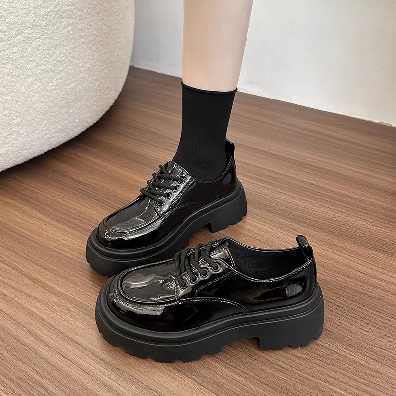 厚底小皮鞋 皮鞋 粗跟小皮鞋 復古粗跟厚底方頭紳士鞋 樂福鞋 復古英倫風 包鞋 厚底鞋 鬆糕底 增高底 樂福鞋G7191-細節圖8