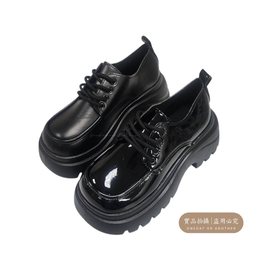 厚底小皮鞋 皮鞋 粗跟小皮鞋 復古粗跟厚底方頭紳士鞋 樂福鞋 復古英倫風 包鞋 厚底鞋 鬆糕底 增高底 樂福鞋G7191-細節圖9