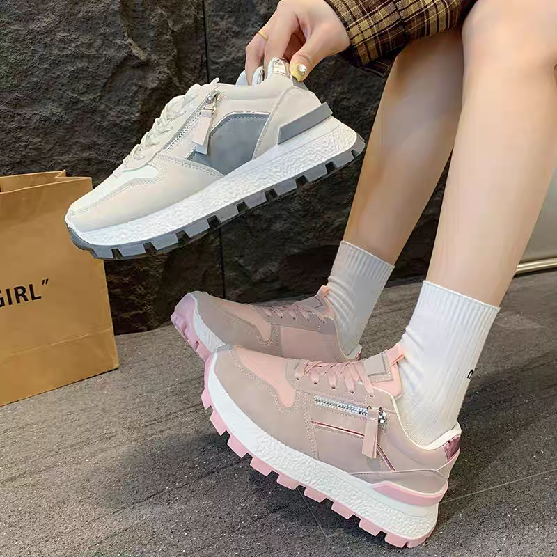 久穿久站不累腳 大尺碼42 女鞋 運動鞋 跑鞋 減震布鞋 休閒運動鞋 網面超輕 防滑 輕便透氣 時尚韓版 G2364-細節圖4