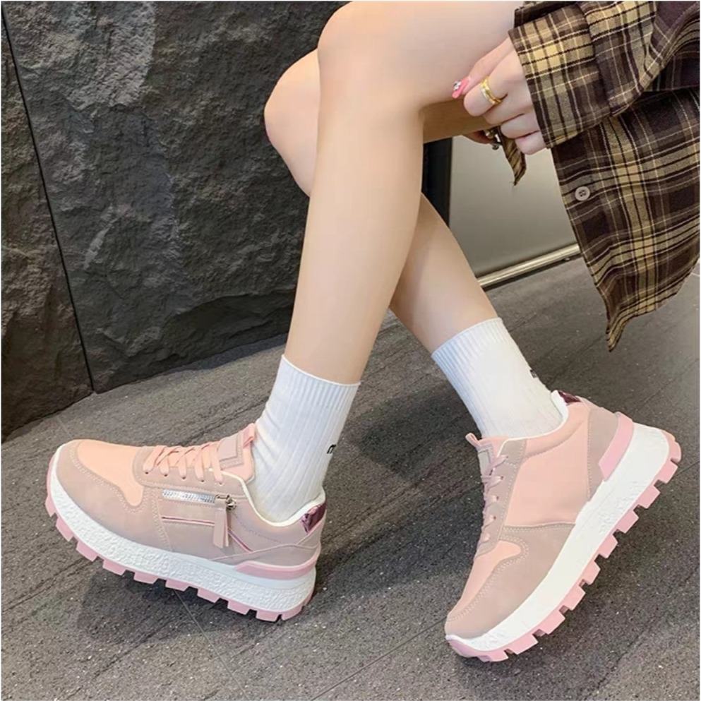 久穿久站不累腳 大尺碼42 女鞋 運動鞋 跑鞋 減震布鞋 休閒運動鞋 網面超輕 防滑 輕便透氣 時尚韓版 G2364-細節圖5