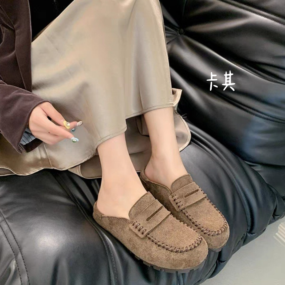 好穿好走♥️手工縫線 質感復古勃肯鞋 莫卡辛豆豆鞋 超軟Q 舒適好穿 包鞋 懶人鞋 豆豆鞋 平底鞋 包鞋 上班族 869-細節圖5