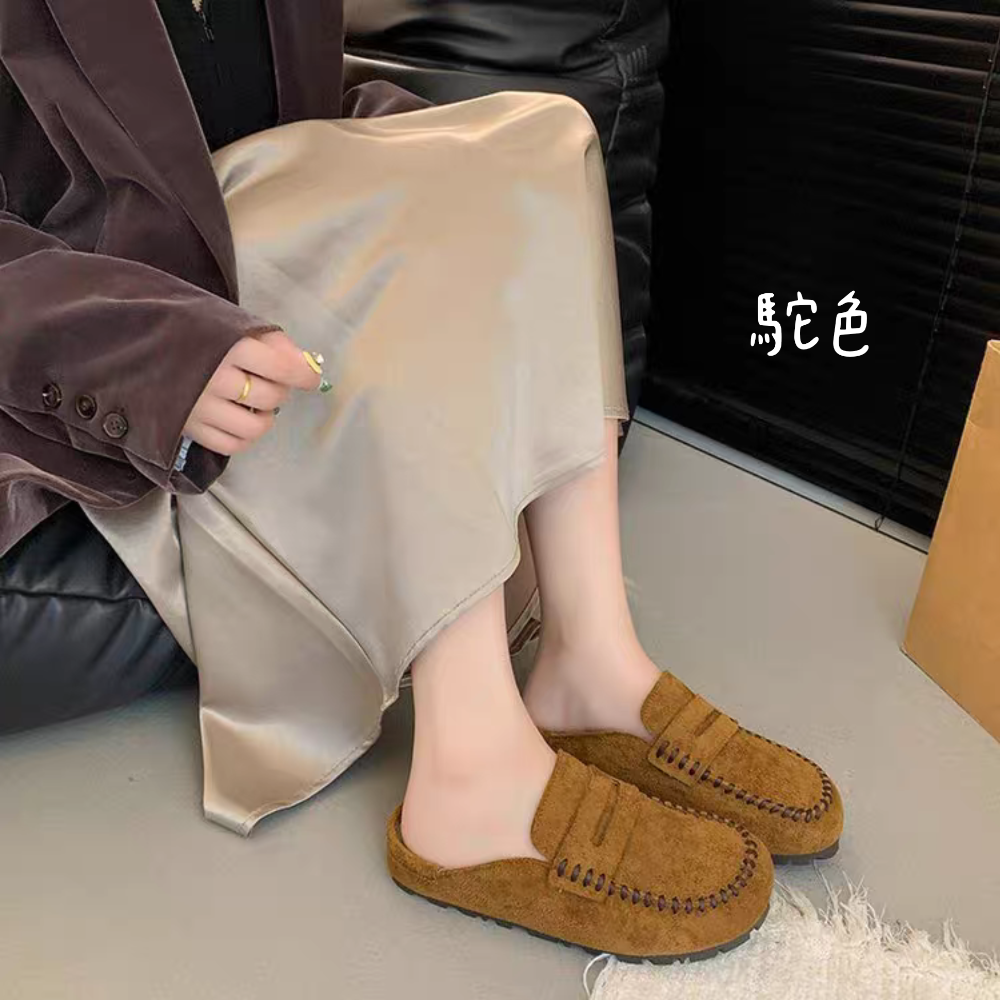 好穿好走♥️手工縫線 質感復古勃肯鞋 莫卡辛豆豆鞋 超軟Q 舒適好穿 包鞋 懶人鞋 豆豆鞋 平底鞋 包鞋 上班族 869-細節圖7