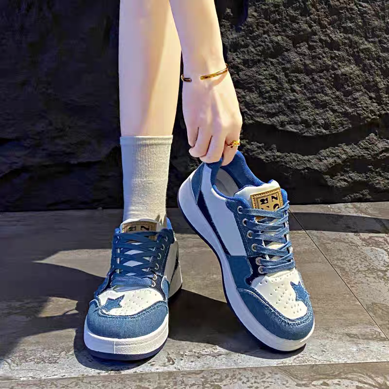 韓國東大門 星星厚底鞋 增高球鞋 厚底休閒鞋 女鞋 百搭運動鞋 韓系小白鞋 學生鞋 潮流休閒鞋 顯瘦增高鞋 G6689-細節圖10