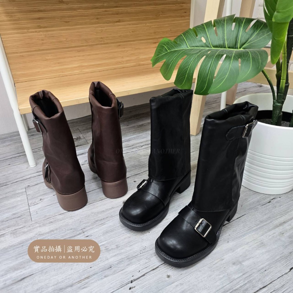 大尺碼36-42 西部牛仔靴 中筒靴 圓頭靴 靴子女 女靴 靴子 長靴女 膝下靴 皮靴 高筒靴 G9312-細節圖9