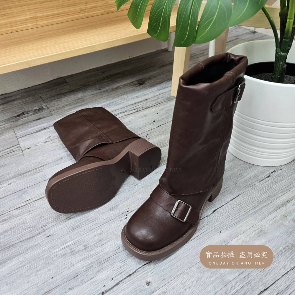 大尺碼36-42 西部牛仔靴 中筒靴 圓頭靴 靴子女 女靴 靴子 長靴女 膝下靴 皮靴 高筒靴 G9312-細節圖10