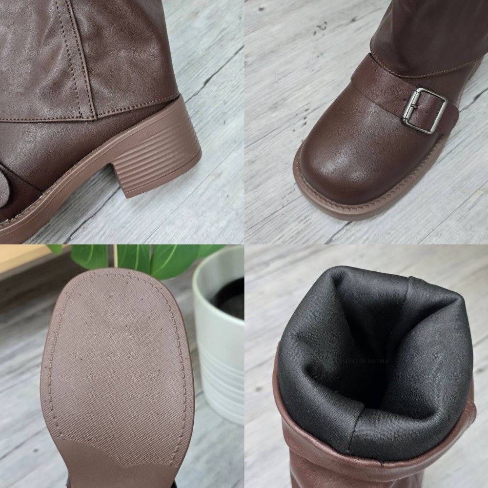 大尺碼36-42 西部牛仔靴 中筒靴 圓頭靴 靴子女 女靴 靴子 長靴女 膝下靴 皮靴 高筒靴 G9312-細節圖11