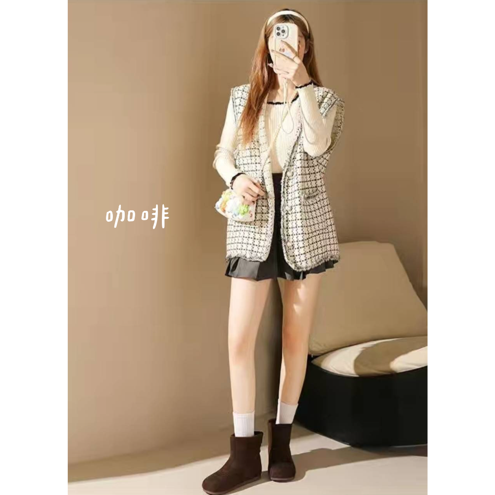 素色絨面圓頭短靴 內增高QQ軟墊 厚底短靴 雪靴 雪地靴 增高 厚底 靴子 短筒靴 保暖靴 內鋪毛 止滑耐磨 G8566-細節圖2