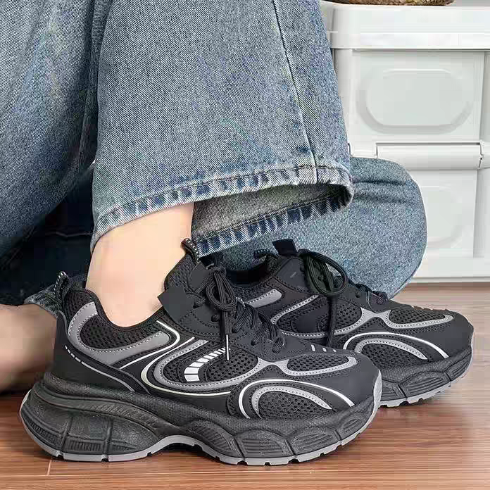 久穿久站不累腳 大尺碼42 女鞋 運動鞋 跑鞋 減震布鞋 休閒運動鞋 網面超輕 防滑 輕便透氣 時尚韓版 G3031-細節圖7