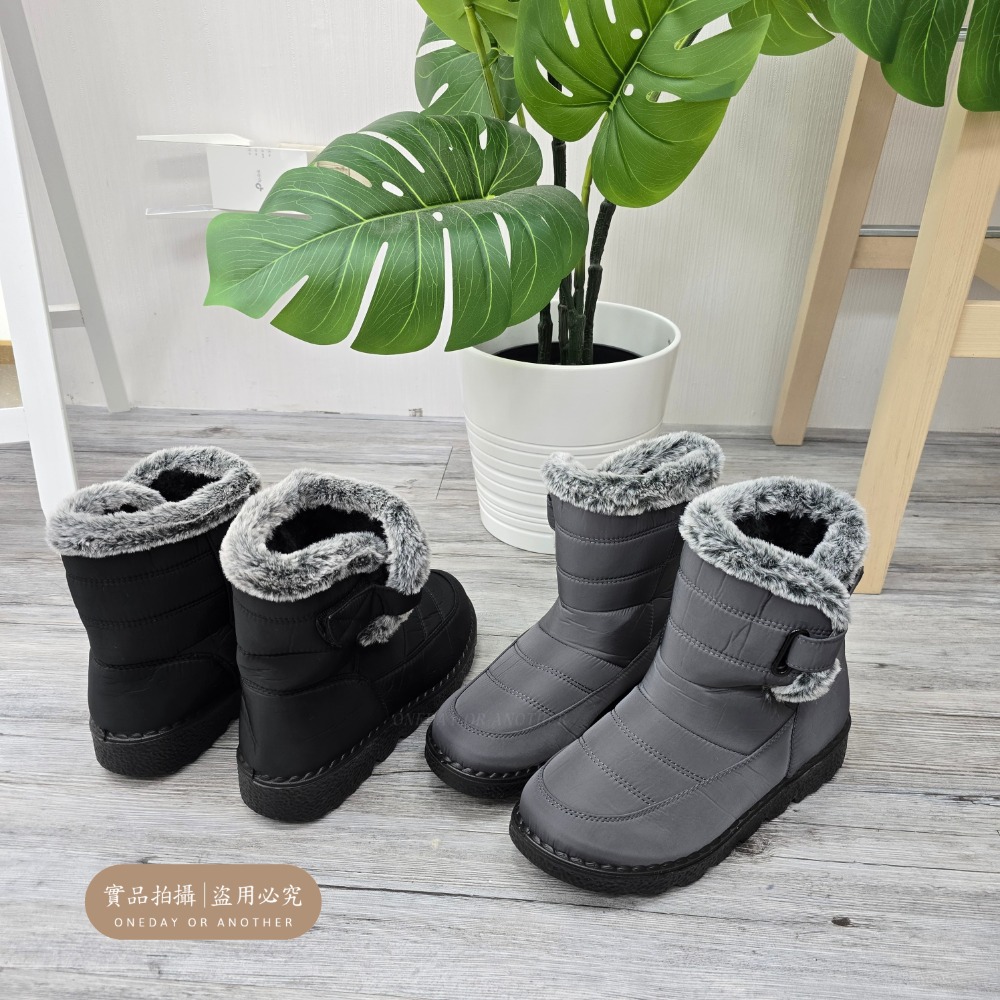 大尺碼43 防潑水雪地靴 防水加絨加厚保暖中筒靴 北海道滑雪靴 舒適保暖 防水雪地靴 防水軍靴 雪靴日本 登山靴HM01-細節圖8