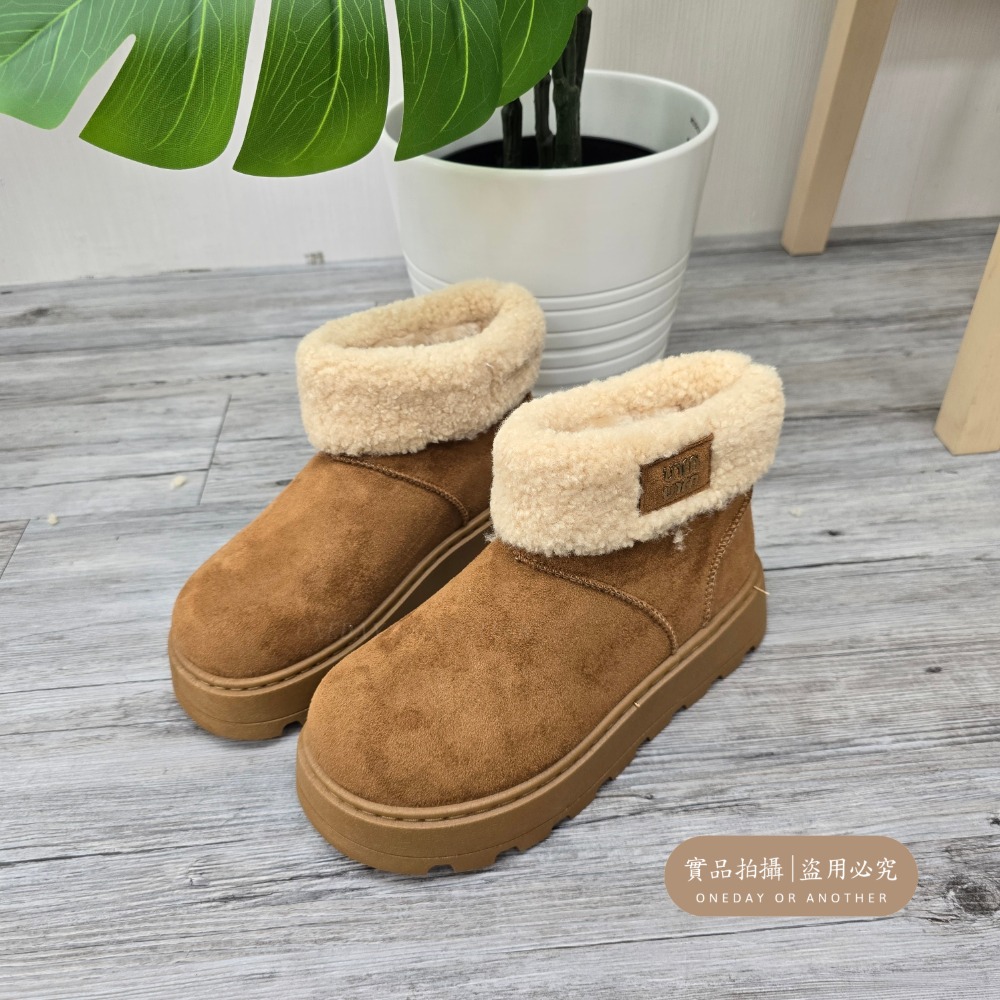 韓版羊羔翻毛不過膝長筒靴 加絨毛毛雪地靴 不過膝長靴 騎士靴 韓版平底靴 長靴女 高筒靴 騎士靴子 G4548-規格圖9